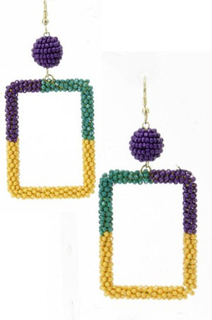 Mardi Gras Earrings