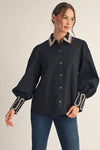 Embroidered Button Up Blouse