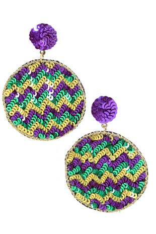 Mardi Gras Earrings