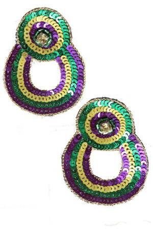 Mardi Gras Earrings