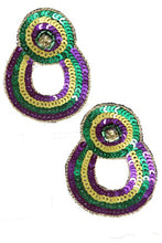 Load image into Gallery viewer, Mardi Gras Earrings
