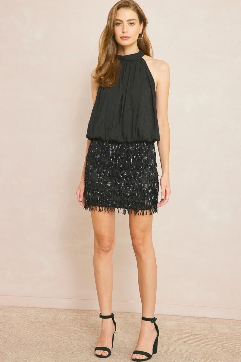 Sequin Mini Skirt