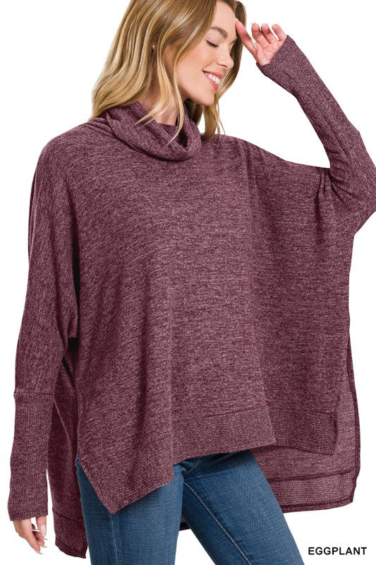 Cowl Neck Poncho Sweater