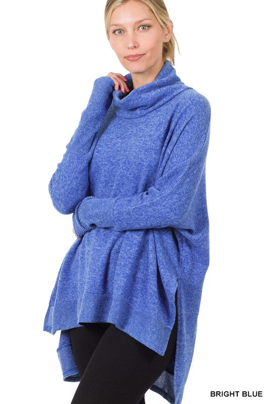 Cowl Neck Poncho Sweater