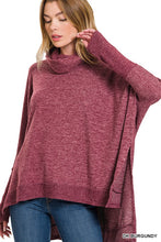 Load image into Gallery viewer, Cowl Neck Poncho Sweater
