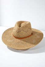 Load image into Gallery viewer, Woven Eyelet Panama Hat
