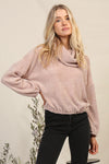 Plush Drawstring Pullover