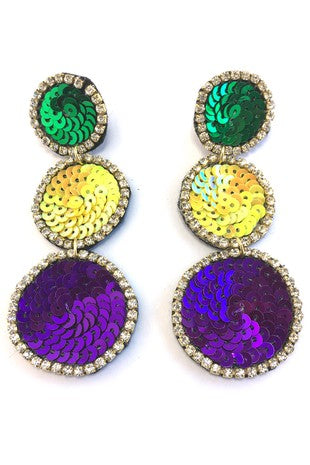 Mardi Gras Earrings