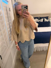 Scalloped Hem Sweater