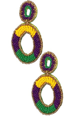 Mardi Gras Earrings