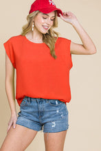 Load image into Gallery viewer, Muscle Sleeve Round Neckline Blouse

