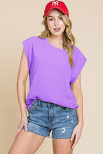 Load image into Gallery viewer, Muscle Sleeve Round Neckline Blouse
