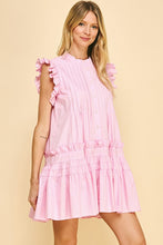 Load image into Gallery viewer, Button Down Ruffle Mini Dress
