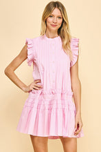 Load image into Gallery viewer, Button Down Ruffle Mini Dress

