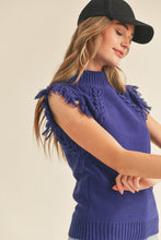 Load image into Gallery viewer, Cable Knit Sweater with Fringe
