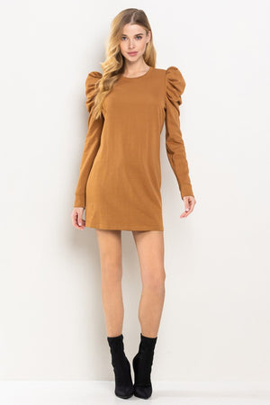 Knit Puff Sleeve Dress