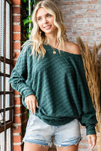 Load image into Gallery viewer, Checker Texture Dolman Sleeve Top
