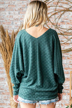 Load image into Gallery viewer, Checker Texture Dolman Sleeve Top

