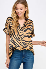 Load image into Gallery viewer, Zebra Satin Blouse
