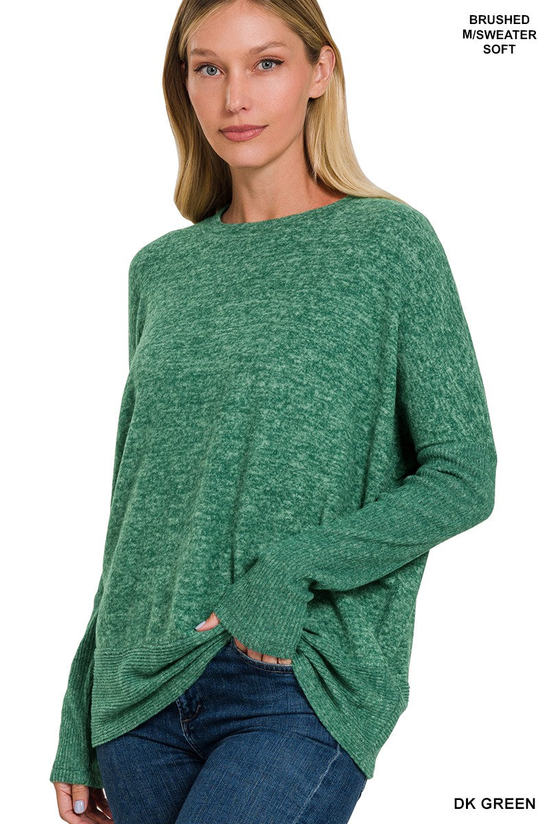 Brushed Dolman Sleeve Sweater