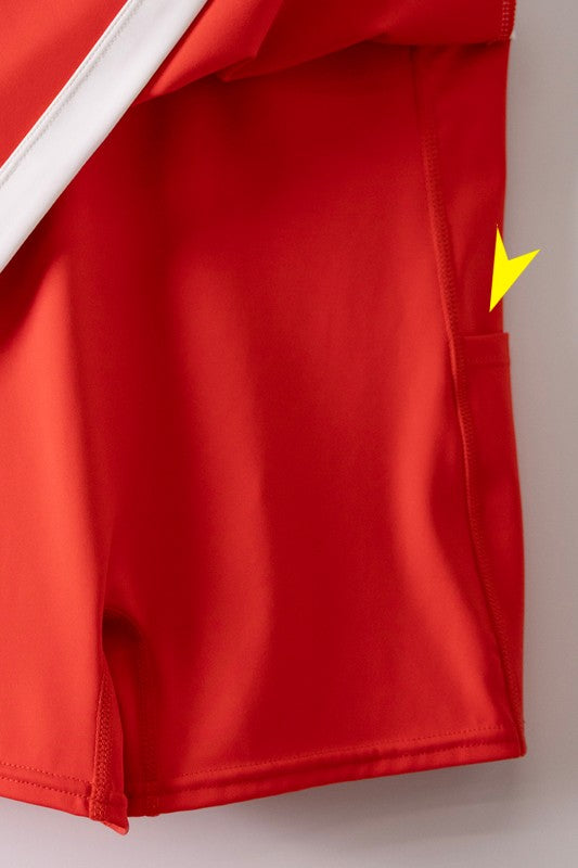 Contrast Trim Athleisure Dress