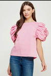 Voluminous Sleeve Poplin Top