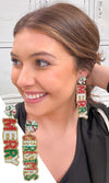 Beaded Christmas Earrings