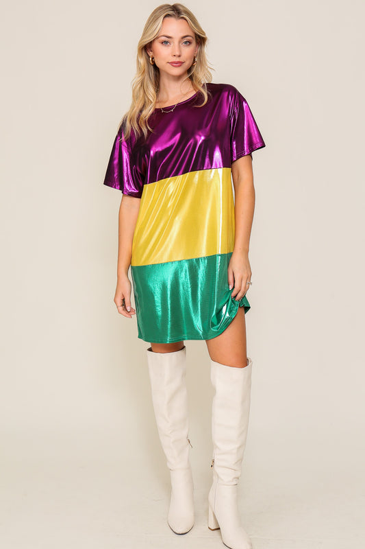 Mardi Gras Metallic Dress