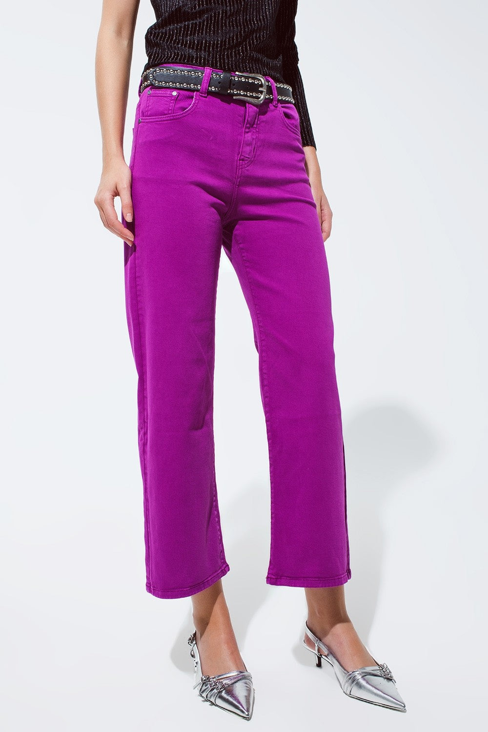 Cropped Wide Leg Pants