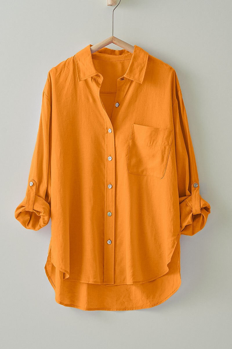 Relaxed Fit Button Down Top