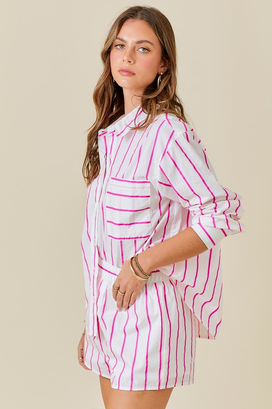 Stripe Short Set