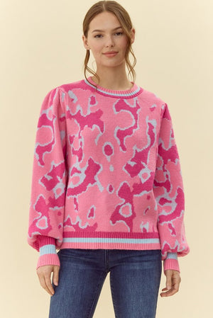 Abstract Knit Pullover