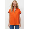 Whipstitch Drop Shoulder Regular Blouse