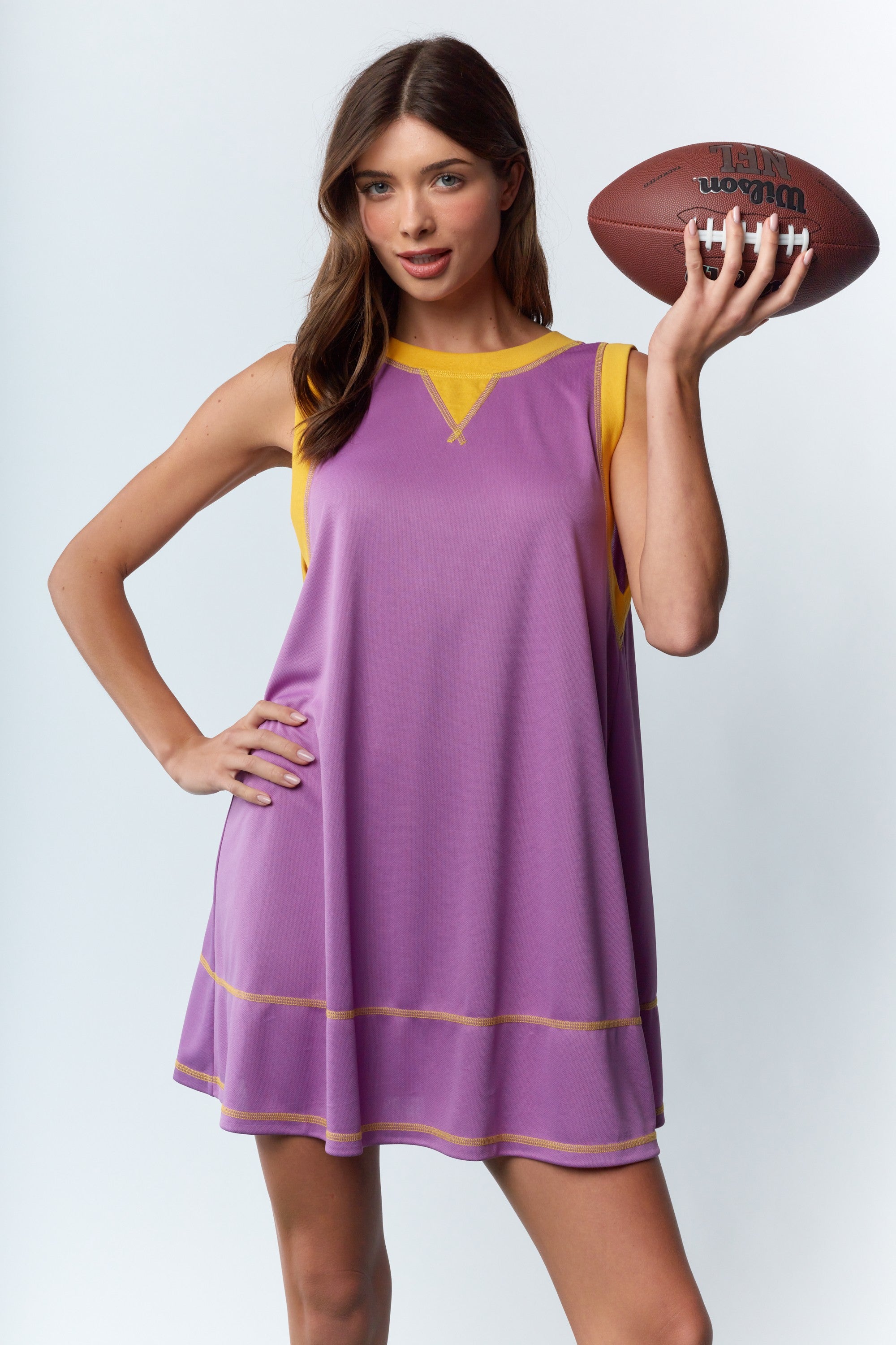 Purple and Gold Game Day Dress