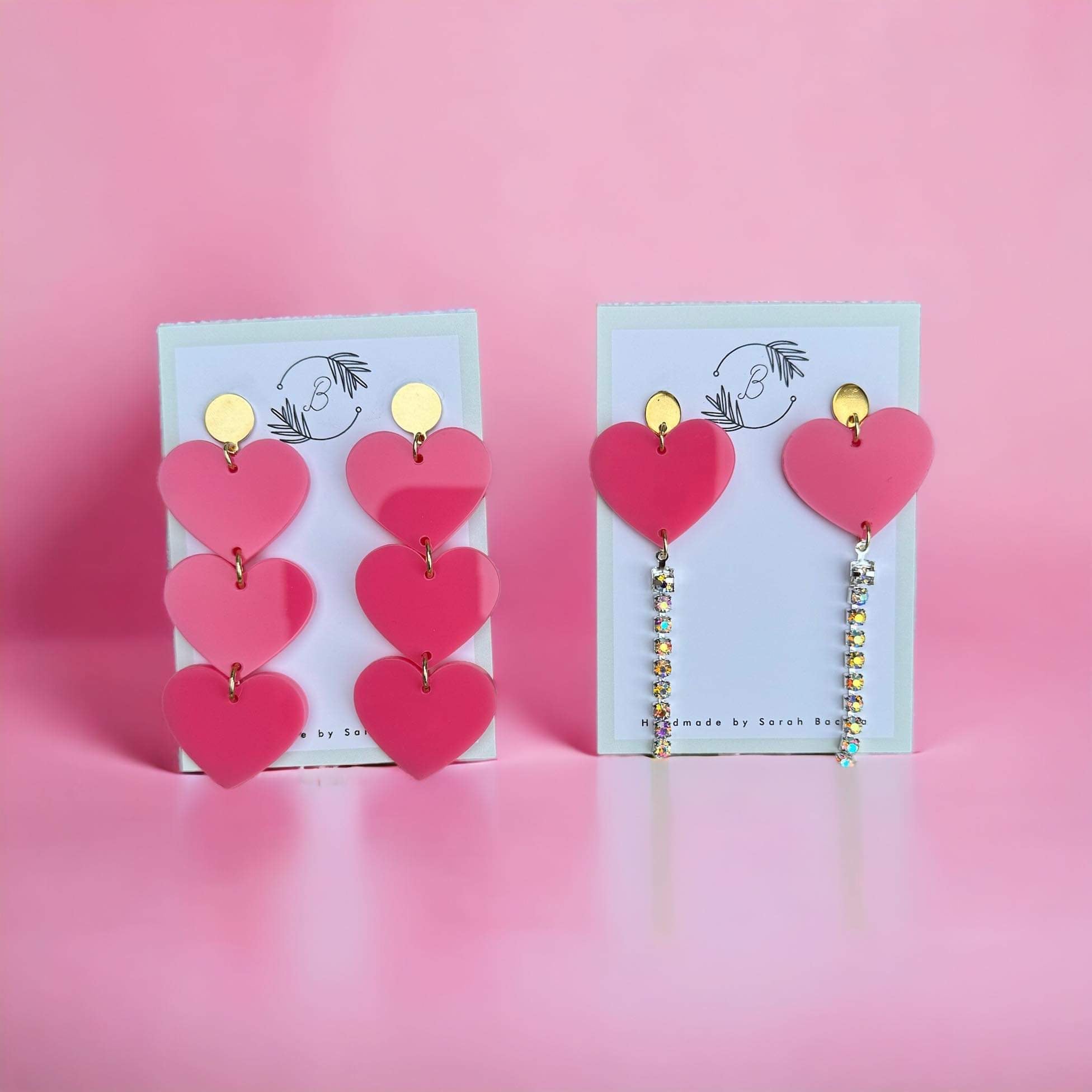 Acrylic Valentine Earrings