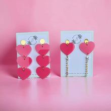 Load image into Gallery viewer, Acrylic Valentine Earrings

