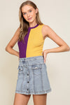 Game Day Contrast Ribbed Top