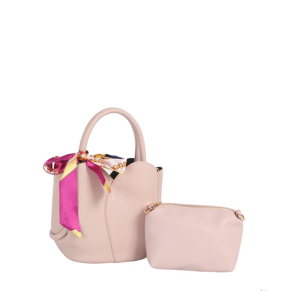 Twilly Scarf Vegan Leather Tote Set