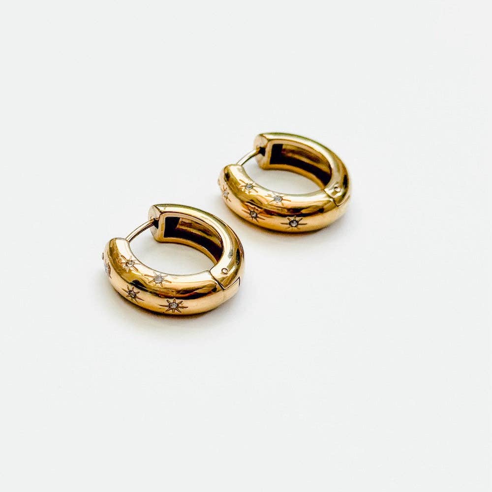 Sparkle Huggie Hoop - WATERPROOF