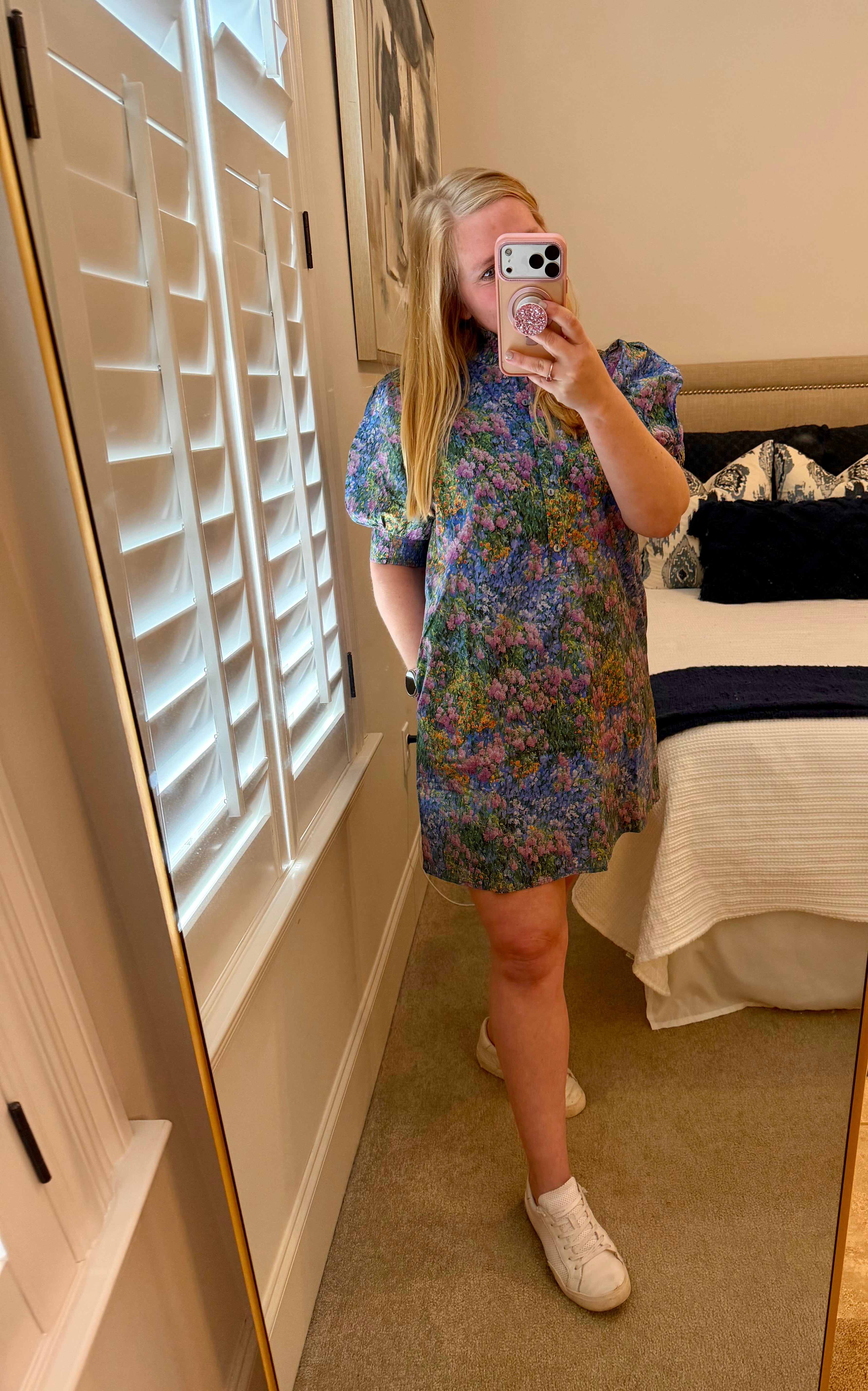 Puff Sleeve Floral Mini