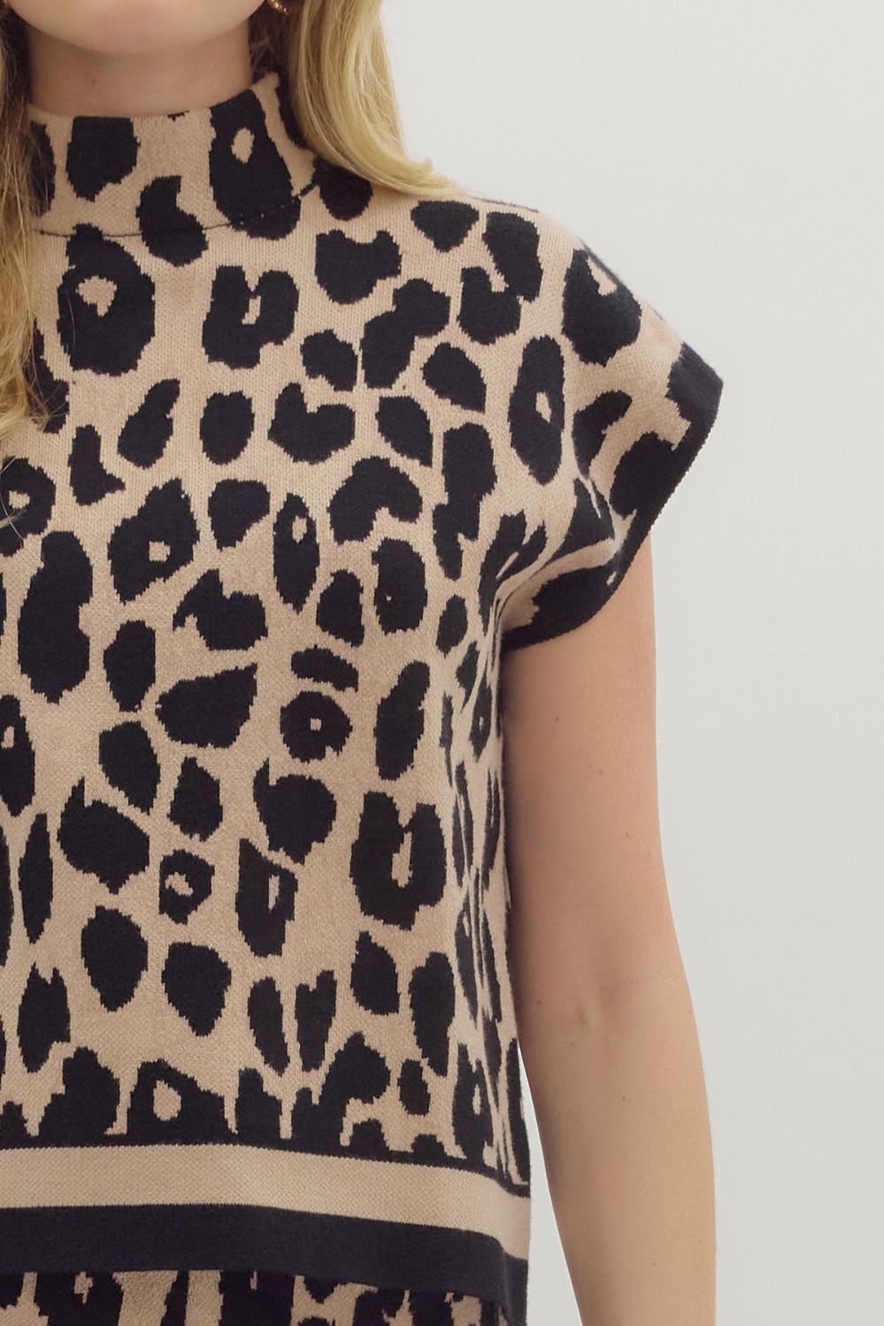 Animal Mock Neck Sweater