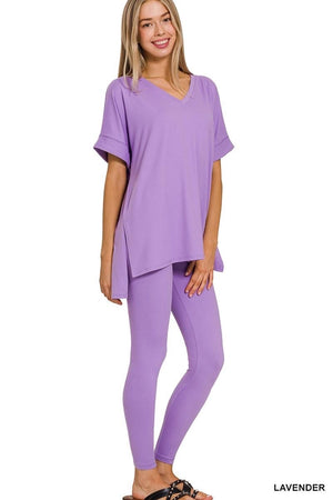 Microfiber Lounge Set - Short Sleeve