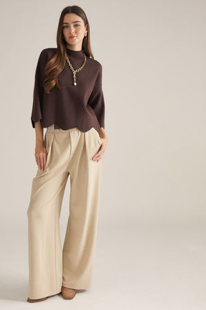Scalloped Hem Sweater