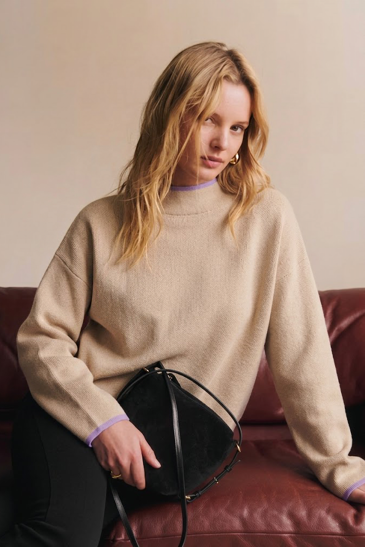 Mock Neck Long Sleeves Sweater