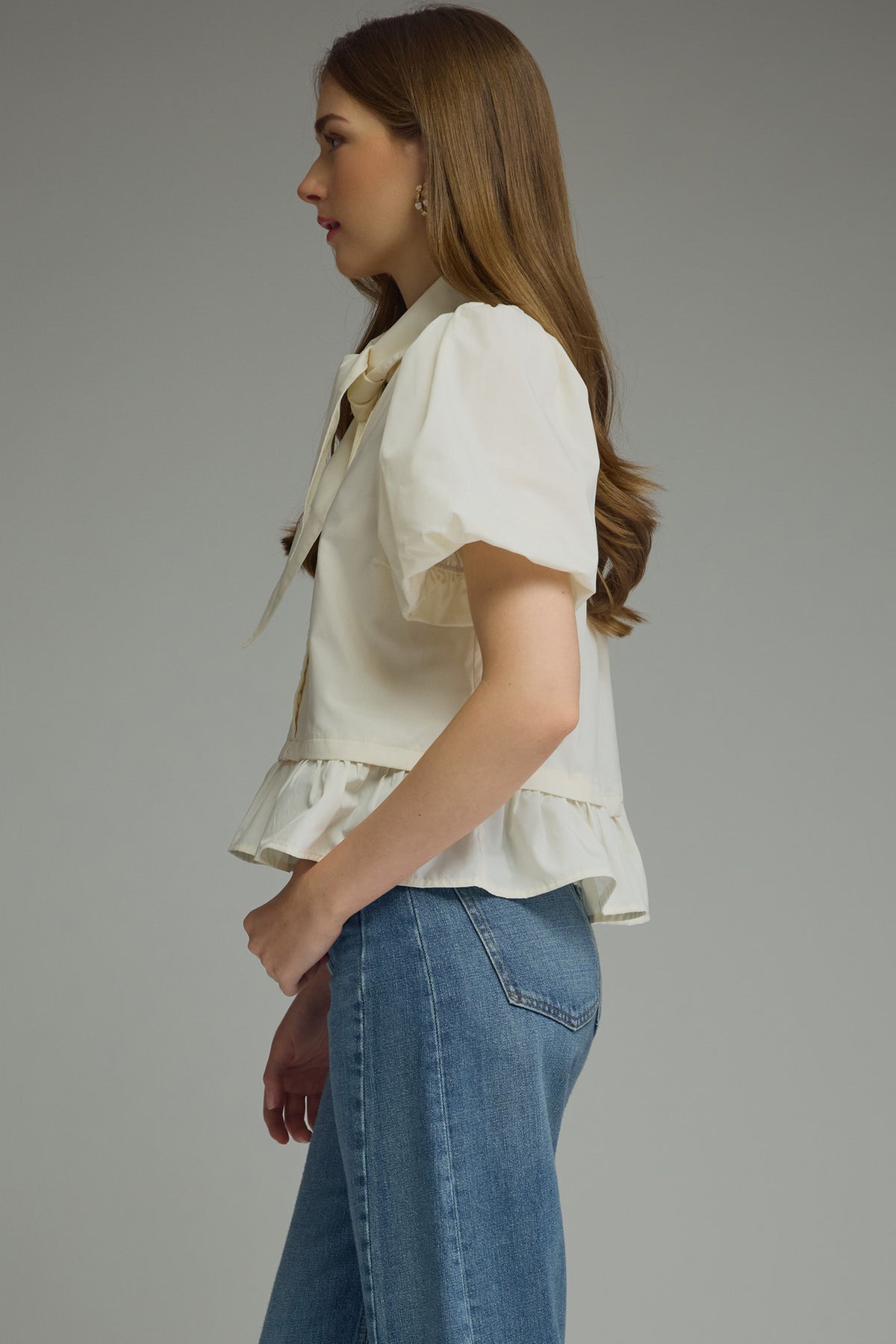 Scarf Neck Tie Blouse