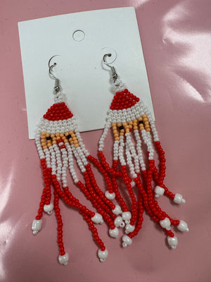 Beaded Christmas Earrings