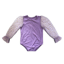 Load image into Gallery viewer, Girls Purple and Gold Leotard
