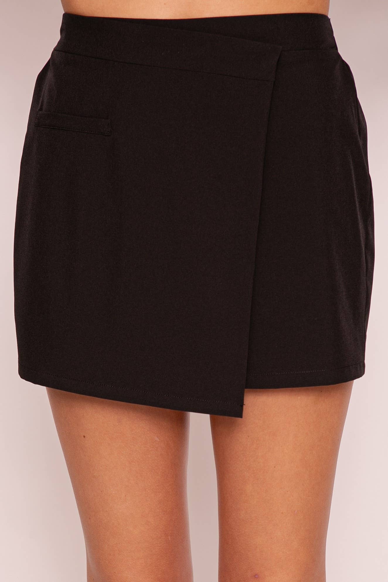 Tailored Wrap Front Skort
