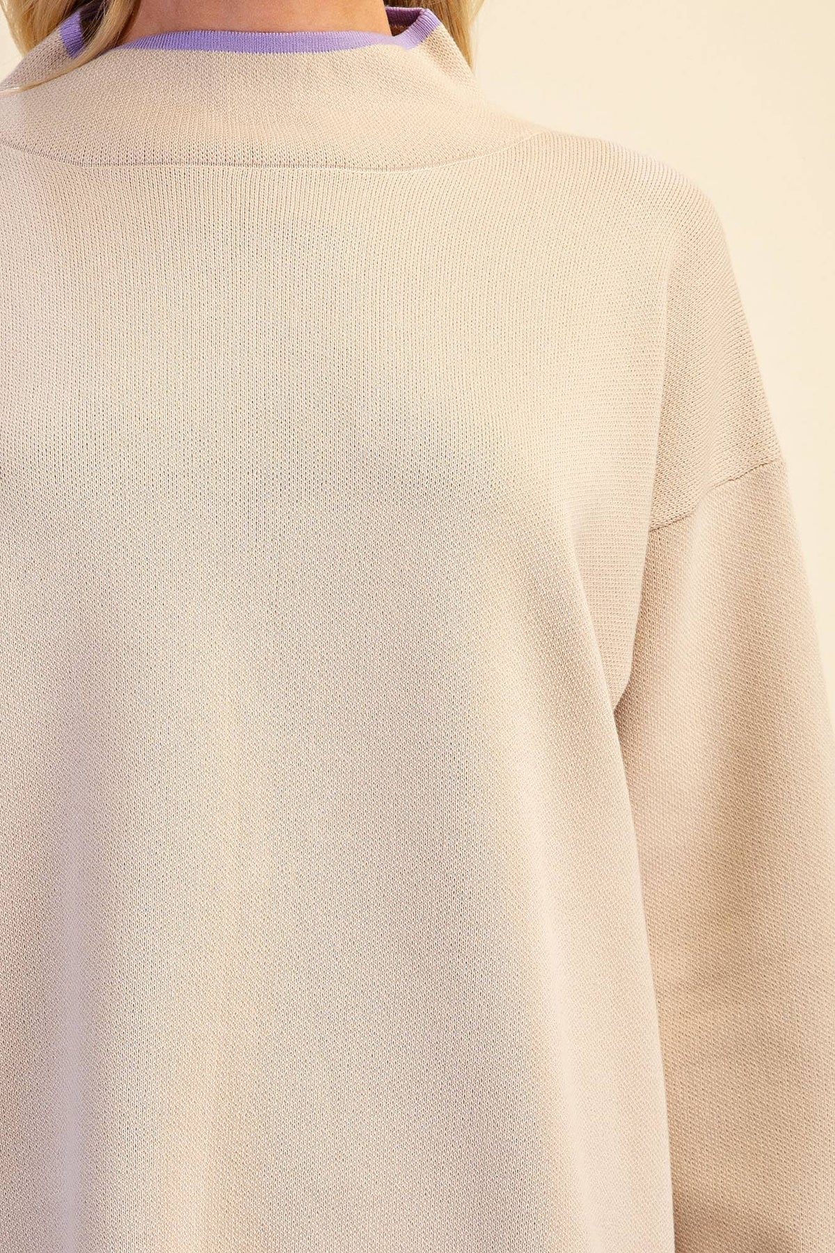 Mock Neck Long Sleeves Sweater