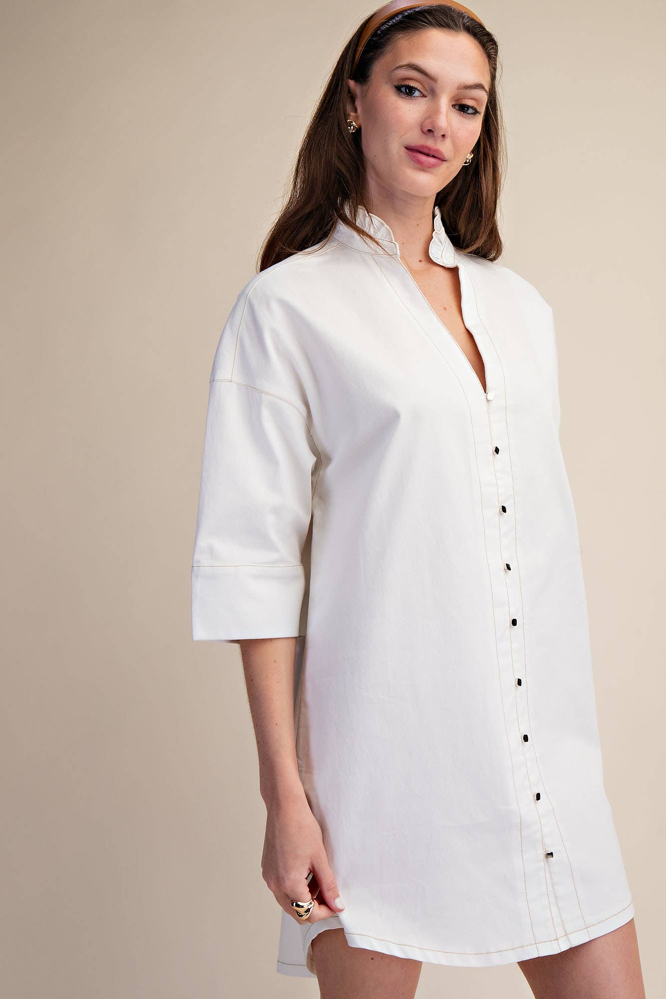 Relaxed Shirt Mini Dress